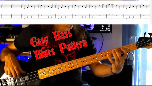 blues pattern on bass